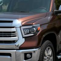 Spec'D Tuning Products - Spec-D 2014-2021 Toyota Tundra LED C-Bar Projector Headlights w/ Sequential Arrow Turn Signals (Matte Black/Clear Lens) - Image 7