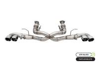 Corsa 20-25 Corvette C8 3in Xtreme Cat-Back Exhaust 4.5in Pol Quad Tips - Integrates stock AFM Valve