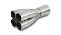 Vibrant Performance 4-1 SS Merge Collectors (1-3/4in Inlet Slipover ID 2-1/2in Merge Outlet OD) Single Unit