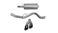 CORSA Performance - Corsa 2015-2020 Ford F-150 5.0L V8 (Super Crew Cab) Black Sport Single Side Dual 4in Tips CB Exhaust - Image 1