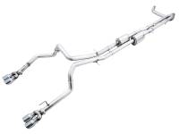AWE 4th Gen GM 1500 6.2L 0FG Catback Split Rear Exit (w/ Bumper Cutouts) - Quad Chrome Tips