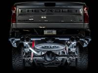 AWE Tuning - AWE 4th Gen GM 1500 6.2L 0FG Catback Split Rear Exit (w/ Bumper Cutouts) - Quad Chrome Tips - Image 12