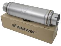 aFe Power (Advanced FLOW Engineering) - aFe ATLAS Aluminized Steel Muffler 5in Center/Center 24in L x 7in Diameter - Round Body - Image 5