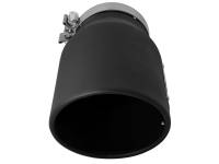 aFe Power (Advanced FLOW Engineering) - aFe MACHForce XP 5in 304 Stainless Steel Exhaust Tip 5 In x 7 Out x 12L in Bolt On Right - Black - Image 3
