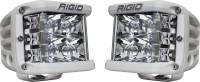 RIGID D-SS PRO Side Shooter, Spot Optic, Surface Mount, White Housing, Pair