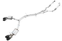 AWE Audi B9 S4 Touring Edition Exhaust - Non-Resonated (Black 102mm Tips)
