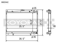 Koyorad Cooling Systems - Koyo HH Series Aluminum Radiator 94-98 Nissan R33 Skyline GTR / GTS 2.6L TBO I6 (MT) - Image 2