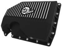 aFe 05-19 VW 1.8L/2.0L w/o Oil Sensor Engine Oil Pan Black POWER Street Series w/ Machined Fins
