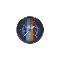 DeatschWerks - DeatschWerks 0-100 PSI 1/8in NPT Mechanical Fuel Pressure Gauge 1.5in Diam. Black Housing Blue Face - Image 1