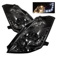 Spyder Auto - Spyder Nissan 350Z 03-05 Projector Headlights Halogen Model Only - DRL Smoke PRO-YD-N350Z02-DRL-SM - Image 1