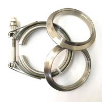 Ticon Industries - Ticon Industries 3" Titanium V-Band Assembly (2 Flanges & 1 Clamp) - Image 1