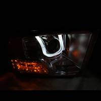 ANZO Headlights, Tail Lights and More  - ANZO 2009-2016 Dodge Ram 1500 Projector Headlights w/ U-Bar Black - Image 2