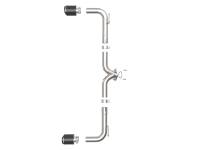 aFe Power (Advanced FLOW Engineering) - aFe Takeda 2-1/2in 304 SS Axle-Back Exhaust w/ Carbon Fiber Tips 14-18 Mazda 3 L4 2.0L/2.5L - Image 4