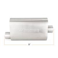 Mishimoto - Mishimoto Universal Muffler with 3.0in Offset Inlet/Outlet - Brushed - Image 2