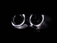 ANZO 1999-2001 BMW 3 Series E46 Projector Headlights w/ Halo Black - Image 2