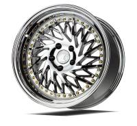 AodHan Wheels - Aodhan Wheels Rim DS03 18x9.5 (Passenger Side) 5x114.3 73.1CB ET30 Vacuum Chrome w/Gold Rivets - Image 3