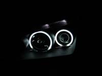 ANZO Headlights, Tail Lights and More  - ANZO 2005-2007 Ford Focus Projector Headlights w/ Halo Black - Image 2
