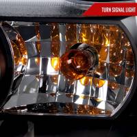 Spec'D Tuning Products - Spec-D 1998-2011 Ford Crown Victoria Projector Headlights w/ LED Light Strip (Matte Black Housing/Clear Lens) - Image 4