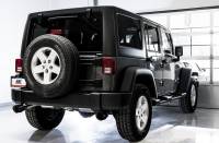 AWE Tuning - AWE 07-18 Jeep Wrangler JK/JKU 3.6L Tread Edition Axle-Back Dual Exhaust - Diamond Black Tips - Image 4