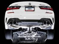 AWE Tuning - AWE 2019+ BMW M340i (G20) Track Edition Exhaust - Quad Chrome Silver Tips - Image 2