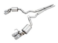 AWE 2018+ Ford Mustang GT (S550) Cat-back Exhaust - Touring Edition (Quad Chrome Silver Tips)