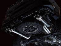 AWE Tuning - AWE 22-23 GMC Sierra 1500 AT4X 6.2L 0FG Catback Split Dual (Flat Bumper) - Diamond Black Tips - Image 8