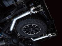 AWE Tuning - AWE 22-23 GMC Sierra 1500 AT4X 6.2L 0FG Catback Split Dual (Flat Bumper) - Diamond Black Tips - Image 10