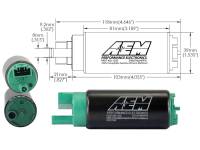 AEM Electronics - AEM 340LPH In Tank Fuel Pump Kit - Ethanol Compatible - Image 4
