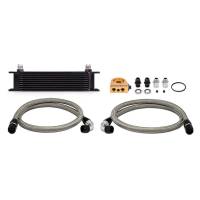 Mishimoto Universal Thermostatic 10 Row Oil Cooler Kit - Black