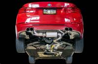 AWE Tuning - AWE BMW F3X N20/N26 328i/428i Touring Edition Exhaust Quad Outlet - 80mm Diamond Black Tips - Image 2