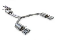 AWE Audi C7.5 A6 3.0T Touring Edition Exhaust - Quad Outlet Chrome Silver Tips