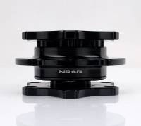 NRG Innovations Quick Release SFI SPEC 42.1 - Shiny Black Body / Shiny Black Ring