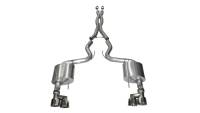 Corsa 2015-2017 Ford Mustang GT 5.0 3in Cat Back Exhaust Polish Quad Tips (Xtreme)