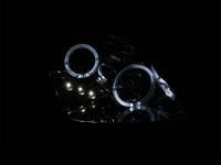 ANZO 1997-2001 Honda Prelude Projector Headlights w/ Halo Chrome w/ LED - Image 2