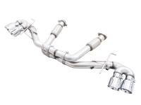 AWE 2020 Chevrolet Corvette (C8) Track Edition Exhaust - Quad Chrome Silver Tips