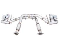 AWE Tuning - AWE 2020 Chevrolet Corvette (C8) Track Edition Exhaust - Quad Chrome Silver Tips - Image 9