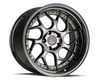 Aodhan Wheels Rim DS01 19x10.5 5x114.3 73.1CB ET22 Black Vacuum W/ Gold Rivets