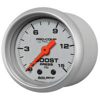 AutoMeter - AutoMeter Ultra-Lite 52mm 0-15 PSI Mechanical Boost Gauge - Image 2