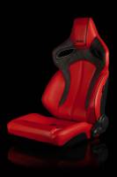 BRAUM RACING SEATS & MORE - BRAUM Racing Orue Series Sport Seats - Red Diamond (Red Stitching) - Pair - Image 2