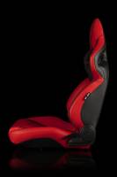 BRAUM RACING SEATS & MORE - BRAUM Racing Orue Series Sport Seats - Red Diamond (Red Stitching) - Pair - Image 3