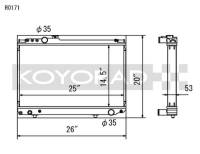 Koyorad Cooling Systems - Koyo R Series Aluminum Radiator 86-92 Toyota Supra 3.0L I6 TURBO (MT) - Image 2