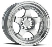 Aodhan Wheels Rim AH03 15x8 4x100/114.3 73.1CB ET20 Silver w/Machined Face