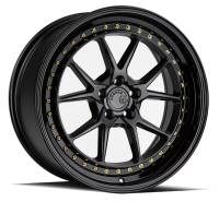 Aodhan Wheels Rim DS08 18x8.5 5x114.3 73.1CB ET35 Gloss Black W /Gold Rivets