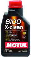 Motul 1L Synthetic Engine Oil 8100 5W40 X-CLEAN C3 -505 01-502 00-505 00-LL04 - Case of 12