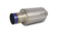 Vibrant Performance - Vibrant Performance Titanium Muffler w/Straight Cut Burnt Tip 3.5in Inlet / 3.5in Outlet - Image 1
