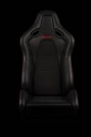 BRAUM RACING SEATS & MORE - BRAUM Racing Falcon-S Composite FRP Reclining Seats - Black W/ Red Stitching - Pair - Image 1