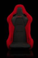 BRAUM RACING SEATS & MORE - BRAUM Racing Falcon-S Composite FRP Bucket Seat - Red Jacquard Black Stitching - Each - Image 1