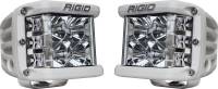 RIGID D-SS PRO Side Shooter, Flood Optic, Surface Mount, White Housing, Pair