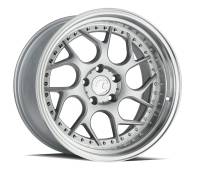 Aodhan Wheels Rim DS01 18x9.5 5x114.3 73.1CB ET30 Silver Machined Lip w/Chrome Rivets