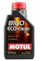 Motul 1L Synthetic Engine Oil 8100 Eco-Clean 0W20 - Case of 12